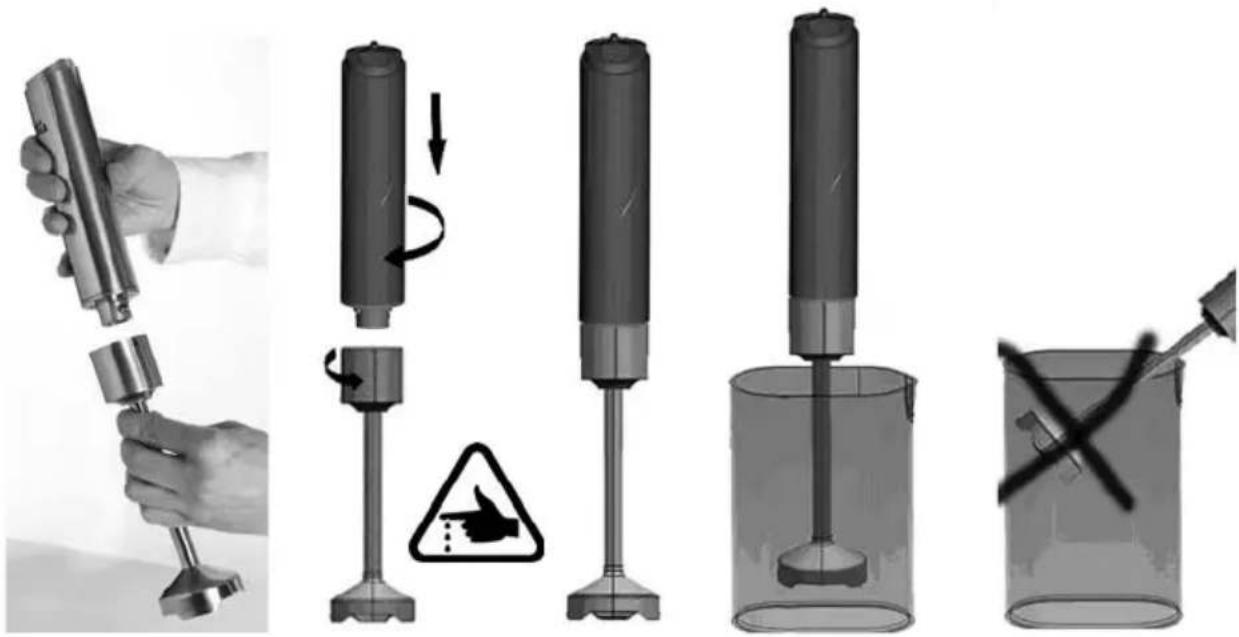 Solis XChange 835 - ▲ MESSA IN FUNZIONE DEL FRULLATORE AD IMMERSIONE - 1