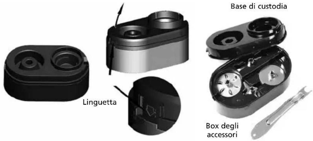 Solis XChange 835 - COME APRIRE IL BOX DEGLI ACCESSORI E LA BASE DI CUSTODIA - 1