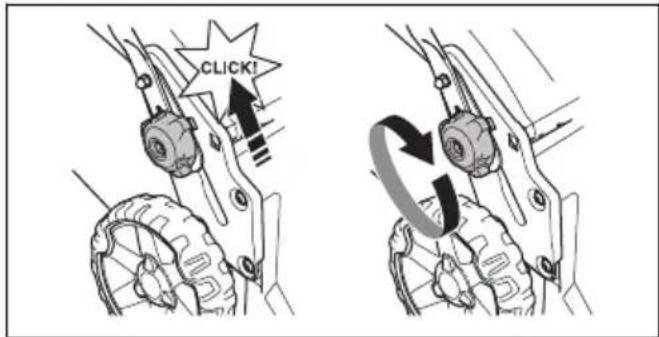 HUSQVARNA LB 256SP - Ustawienie kosiarki w pozycji roboczej - 2