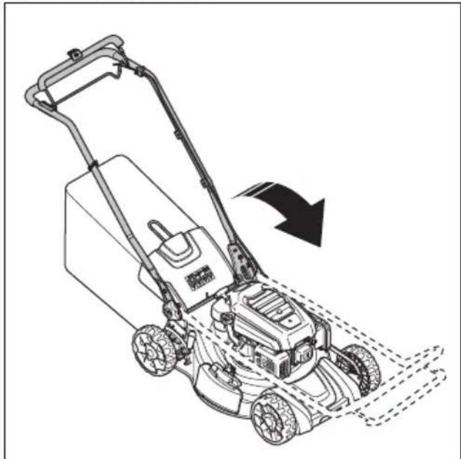 HUSQVARNA LB 256SP - Sådan sættesproduktet i transportposition - 2