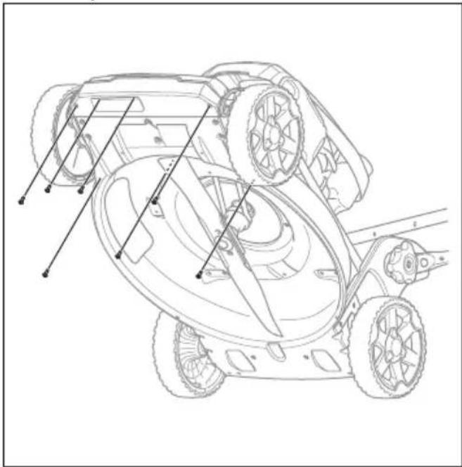 HUSQVARNA LB 256SP - Transmisijas parsega apakspuses tirišana (LB 251S) - 2
