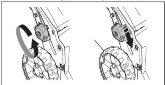 HUSQVARNA LC 353iV - To adjust the handle - 1