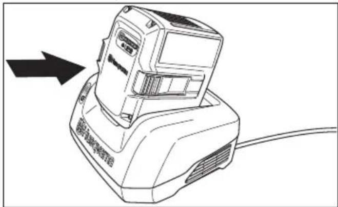 HUSQVARNA LC 353iV - Az akkumulátor töltése - 2
