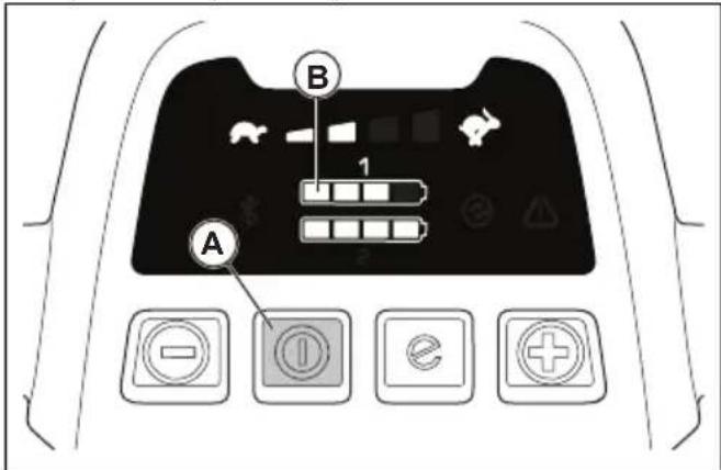 HUSQVARNA LC 353iV - Batteriladestatus - 1