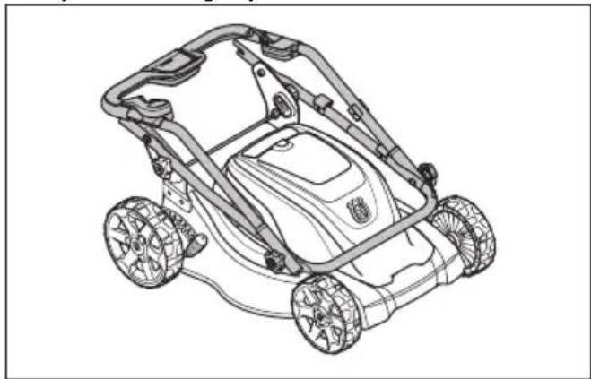 HUSQVARNA LC 141iV - A termék szállítási pozícióba állítása - 3