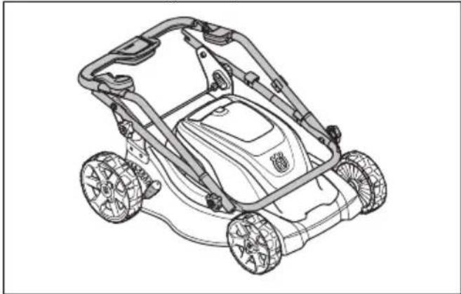 HUSQVARNA LC 141iV - Para colocar o produto na posição de transporte - 3