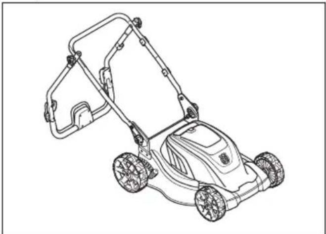 HUSQVARNA LC 141iV - Para colocar o produto na posição de transporte - 1