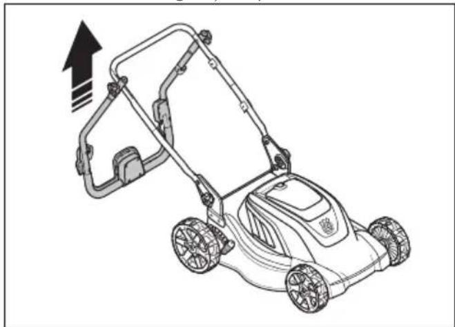 HUSQVARNA LC 141iV - Izstrādājuma novietošana darbības pozīcijā - 3