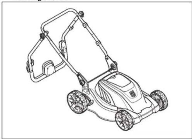 HUSQVARNA LC 141iV - Ställa in produkten i transportläge - 1