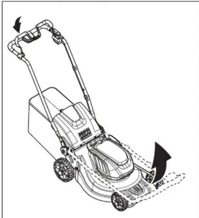 HUSQVARNA LC 247iX - Product in de werkstand zetten - 1