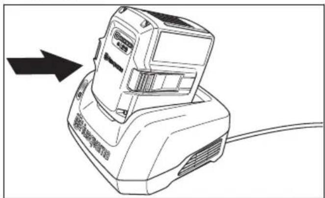 HUSQVARNA LC 247iX - Ladda batteriet - 2