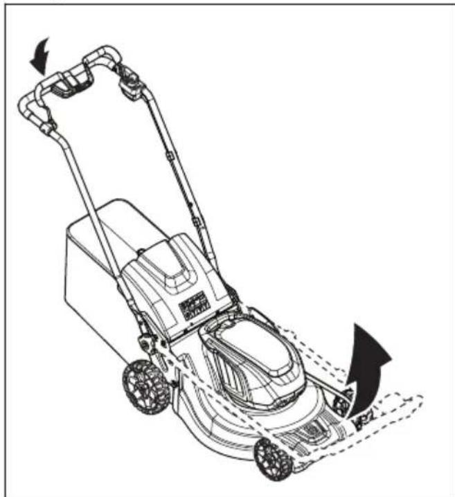 HUSQVARNA LC 247iX - So bringen Sie das Gerät in die Betriebsposition - 1
