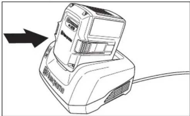 HUSQVARNA LC 247iX - So laden Sie den Akku - 2