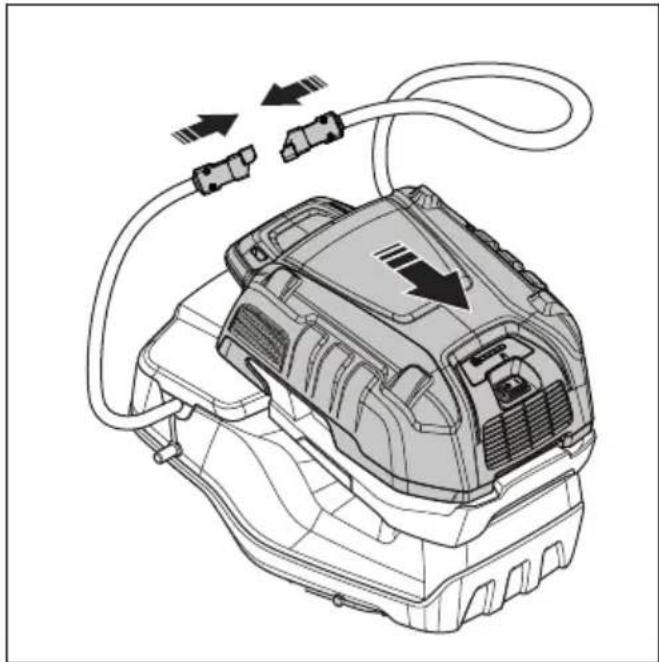 HUSQVARNA LC 551iV - マルチバッテリー（アクセサリー）の取り付けと取り外し - 6