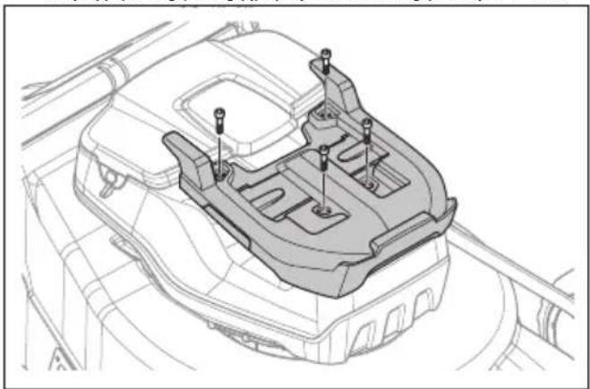 HUSQVARNA LC 551iV - Τοποθέτηση και αφαίρεση της πολυμπαταρίας (παρελκόμενο) - 2