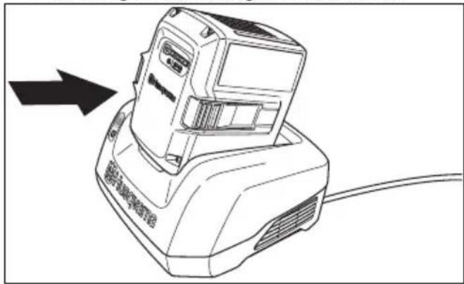HUSQVARNA LC 551iV - So laden Sie den Akku - 2
