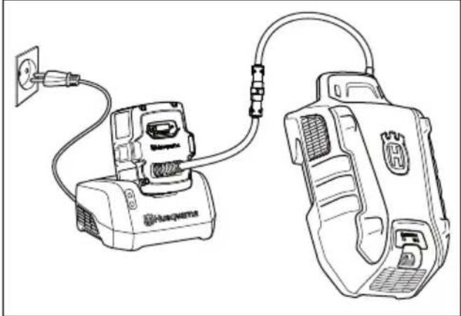 HUSQVARNA LC 551iV - Carga de la batería múltiple - 1