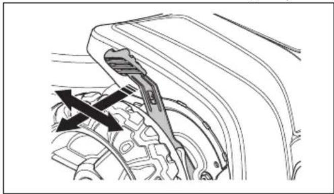 HUSQVARNA LC 551iV - Sådan indstilles klippehøjden (LB 548i, LC 551iV) - 1