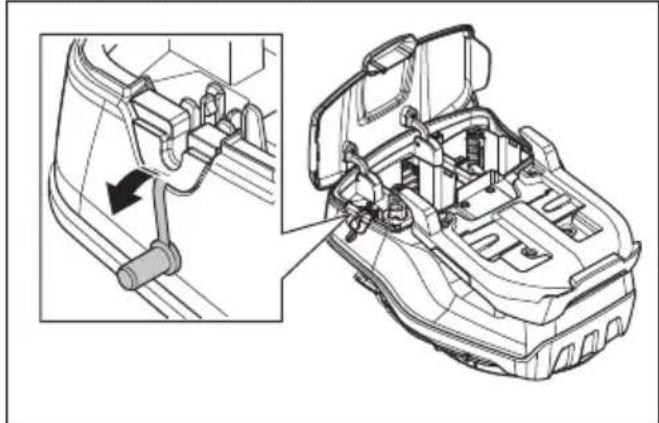 HUSQVARNA LC 551iV - De multi-accu (accessoire) monteren en verwijderen - 4