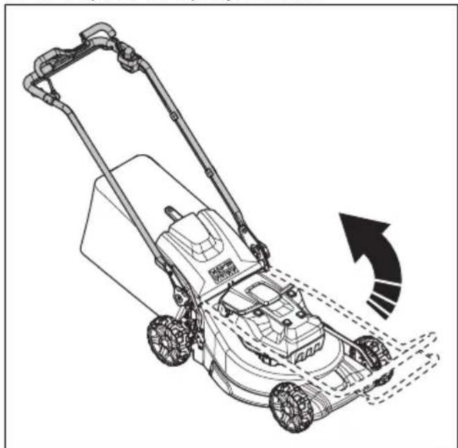 HUSQVARNA LC 551iV - Colocar o produto na posição de funcionamento (LC 551iV) - 1