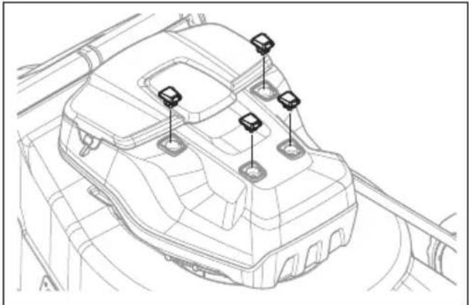 HUSQVARNA LC 551iV - Pour installer et retirer la batterie multiple (accessoire) - 1