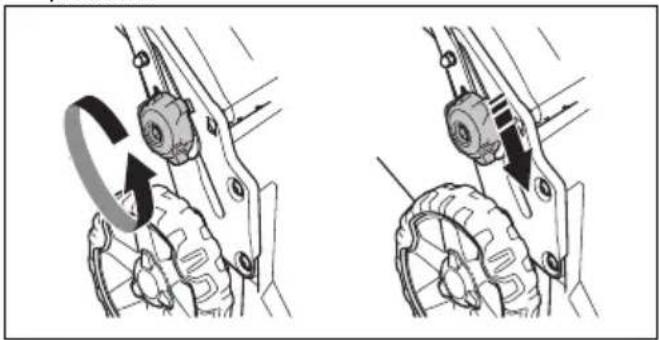 HUSQVARNA LC 551iV - Ajuste del producto a la posición de transporte (LC 551iV) - 1