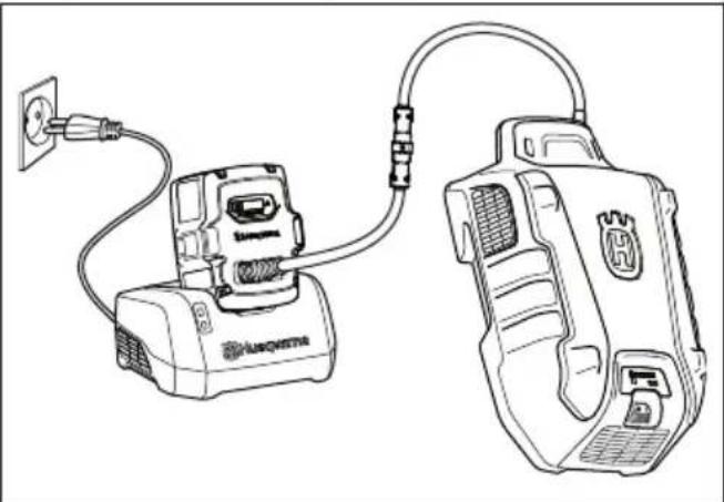 HUSQVARNA LC 551iV - Ikrauna vejapjovės akumuliatorių bloka - 1