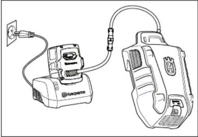HUSQVARNA LC 551iV - Punjenje multi baterije - 1