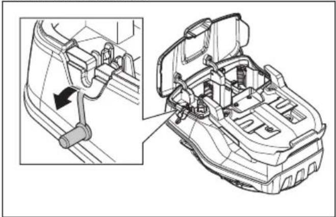 HUSQVARNA LC 551iV - Multiakun (lisävaruste) asentaminen ja irrottaminen - 4