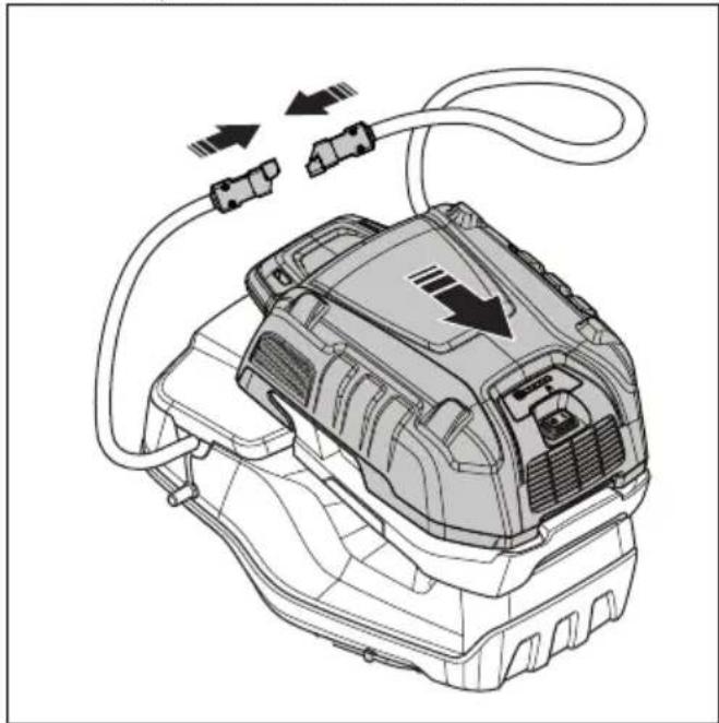 HUSQVARNA LC 551iV - Pentru a instala și demonta bateria multiplă (accesoriu) - 7