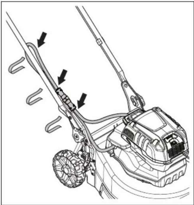 HUSQVARNA LC 551iV - Extracción e instalación de la batería múltiple (accesorio) - 8