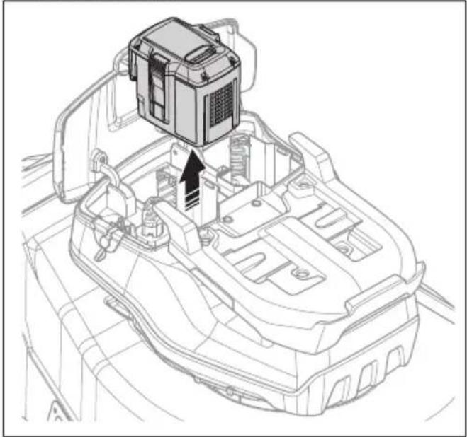 HUSQVARNA LC 551iV - Slik monterer du og tar av multibatteriet (tilbehør) - 2