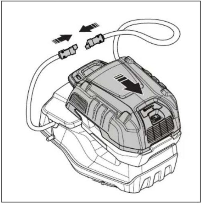 HUSQVARNA LC 551iV - 安装和拆卸多电池（附件） - 6