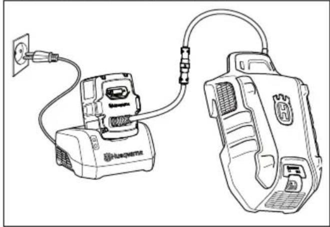 HUSQVARNA LC 551iV - To charge the multi battery - 1
