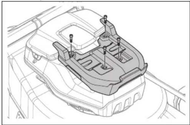HUSQVARNA LC 551iV - To install and remove the multi battery (accessory) - 2