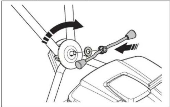 HUSQVARNA LC 551iV - Tutma yerinin takılması (LB 548i, LB 553iV) - 2