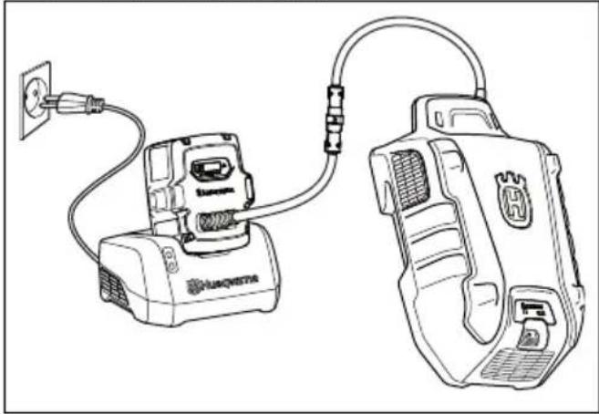 HUSQVARNA LC 551iV - Çoklu aküyü şarj etme - 1