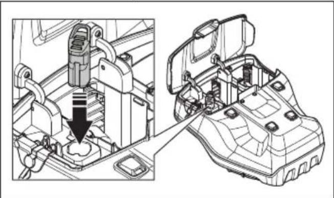 HUSQVARNA LC 551iV - Sådan oplades multibatteriet - 4