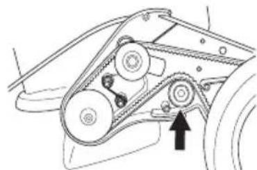 HUSQVARNA KLIPPO LB 553S e - Remplacement et réglage de la courroie trapezoidale - 3