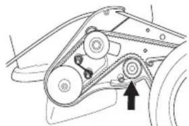 HUSQVARNA KLIPPO LB 553S e - Substituição e ajuste da correia-V - 3