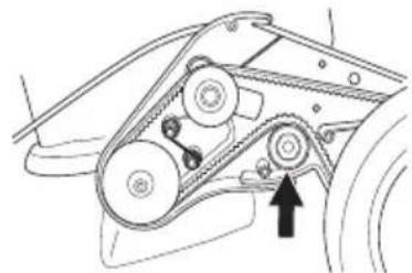 HUSQVARNA KLIPPO LB 553S e - Replacing and adjusting the V-belt - 3
