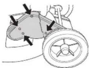 HUSQVARNA KLIPPO LB 553S e - Substituição e ajuste da correia-V - 1