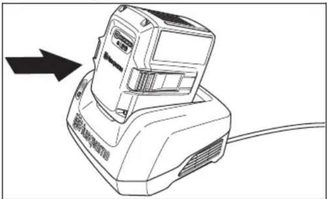 HUSQVARNA LC 353iVX - Sådan oplades batteriet - 2