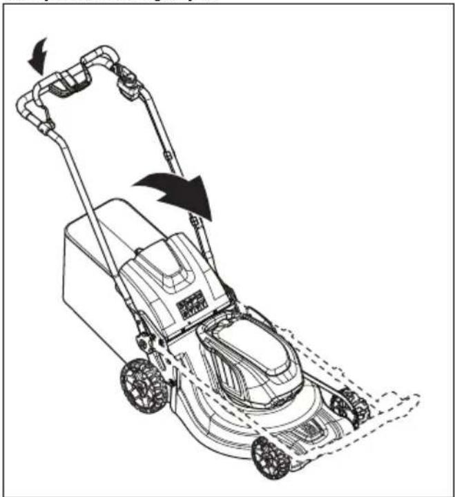 HUSQVARNA LC 353iVX - A termék szállítási pozícióba állítása - 2
