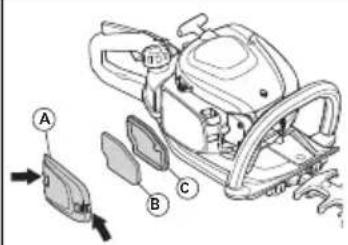 HUSQVARNA 522HDR60X - Hava filtresinin temizlenmesi - 1
