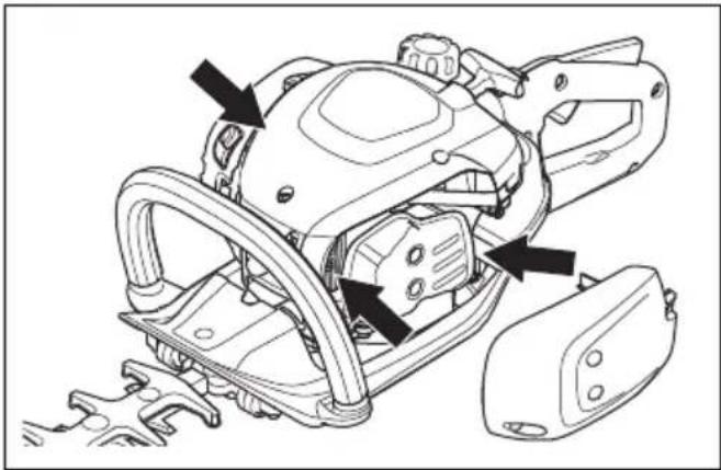HUSQVARNA 522HDR60X - Ausinimo sistemas valymas - 2