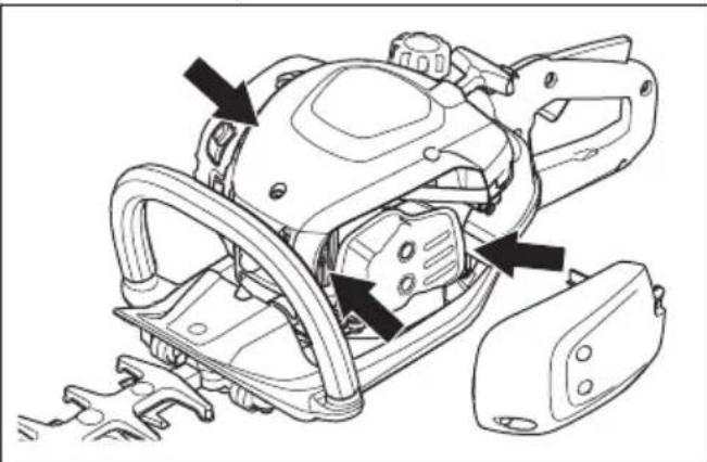 HUSQVARNA 522HDR60X - A hútōrendszer kitisztítása - 2
