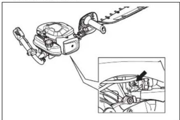 HUSQVARNA 522HS75S - Réglage du régime de ralenti - 1