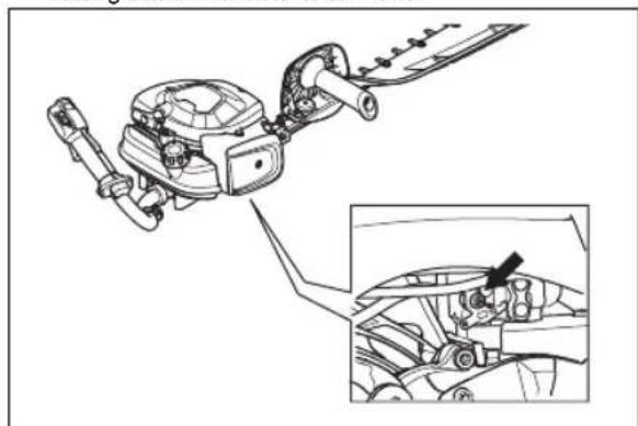 HUSQVARNA 522HS75S - To adjust the idle speed - 1