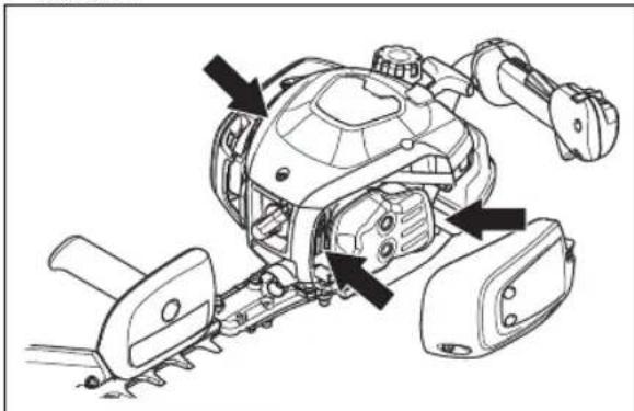 HUSQVARNA 522HS75S - To clean the cooling system - 2